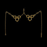 Jas Modular Headpiece System w/Face Chain & Chain Tassels, in Gold