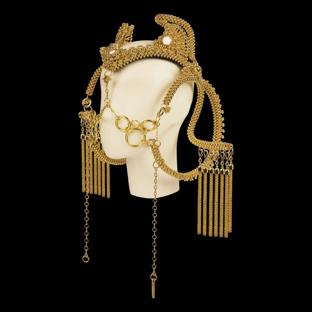 Men's Jas Modular Headpiece System in Gold