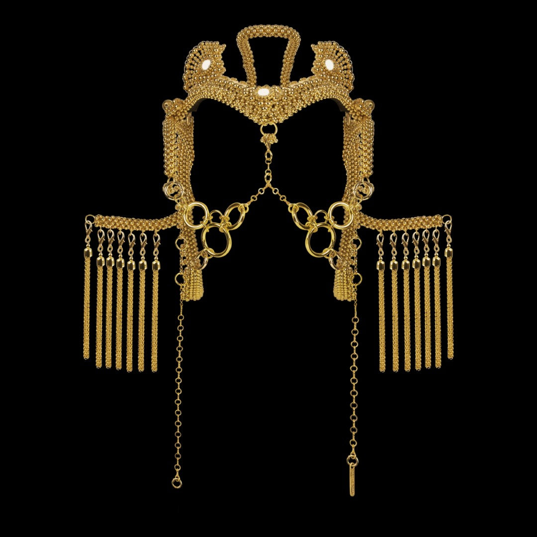 Men's Jas Modular Headpiece System in Gold