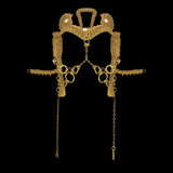Jas Modular Headpiece System w/Face Chain & Chain Tassels, in Gold
