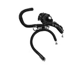 Jas Modular Headpiece System w/10 Beaded Chain Tassels in Jet Back