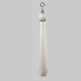 Pearl Jas Modular Headpiece System: with removable White Tassels, Large Pearl Medallions