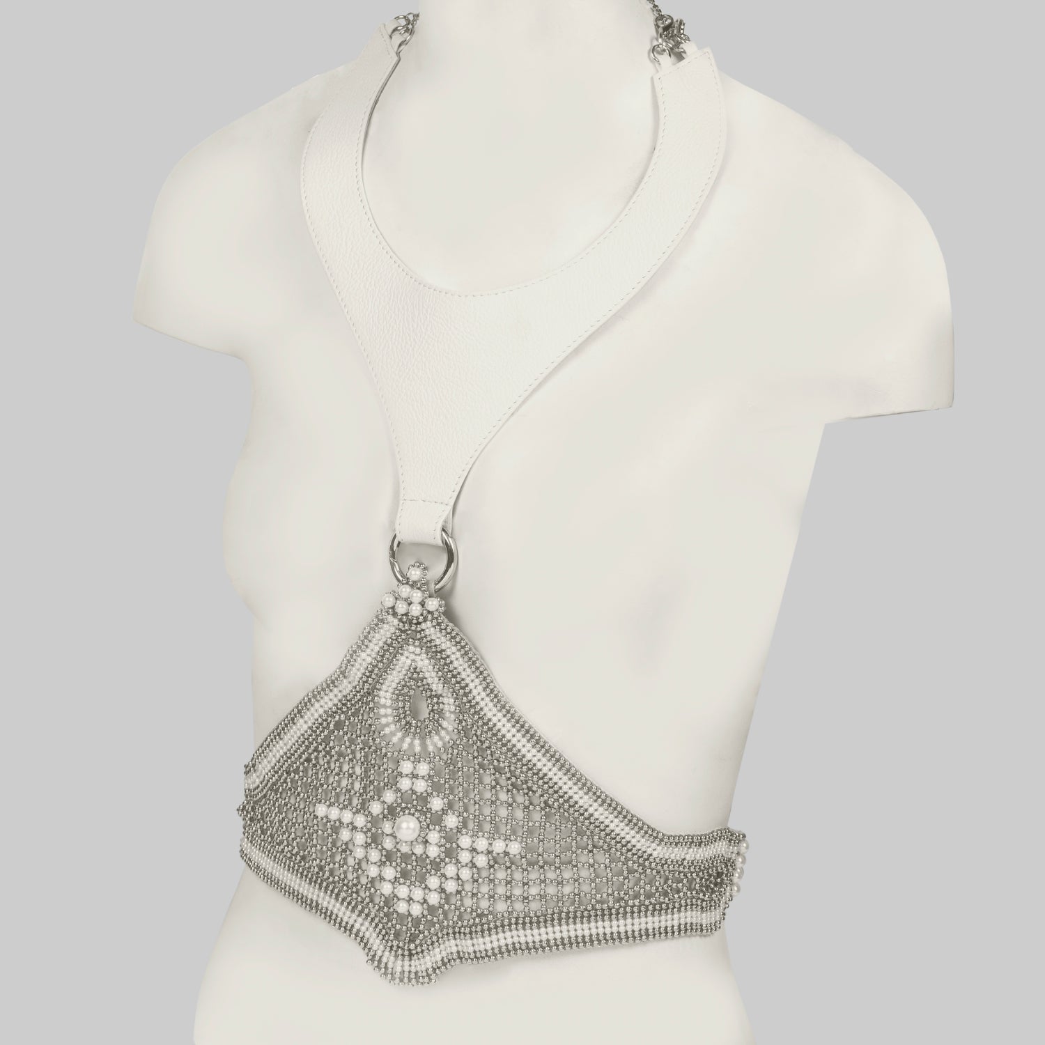 Khutulun Modular Bodice w/Leather in Pearl