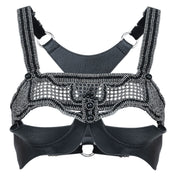 Khutulun Beaded Modular Top with Leather Balconette Bra –  4 Color Variants