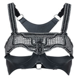 Khutulun Beaded Modular Top with Leather Balconette Bra –  4 Color Variants