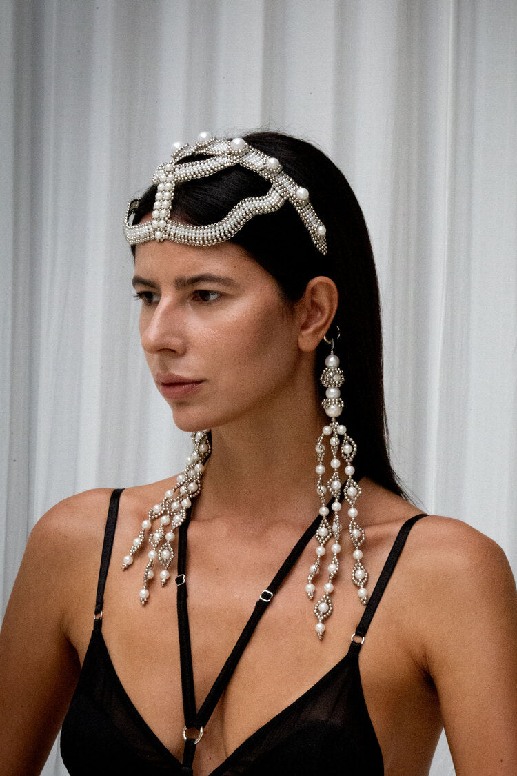 Khutulun Headband in Pearl