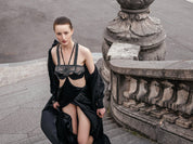 Khutulun Modular Top with Leather Balconette –  4 Color Variants | Object & Dawn Best Seller