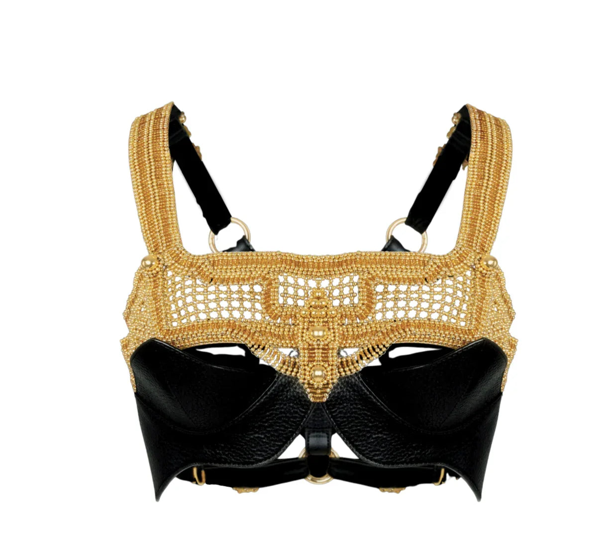 Khutulun Modular Top with Leather Balconette Bra –  4 Color Variants
