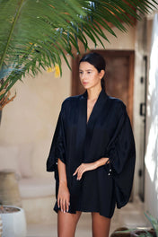 Mineko Short Silk Kimono- 3 Color Variants