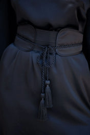 object and dawn close up view of mineko silk kimono by object & dawn