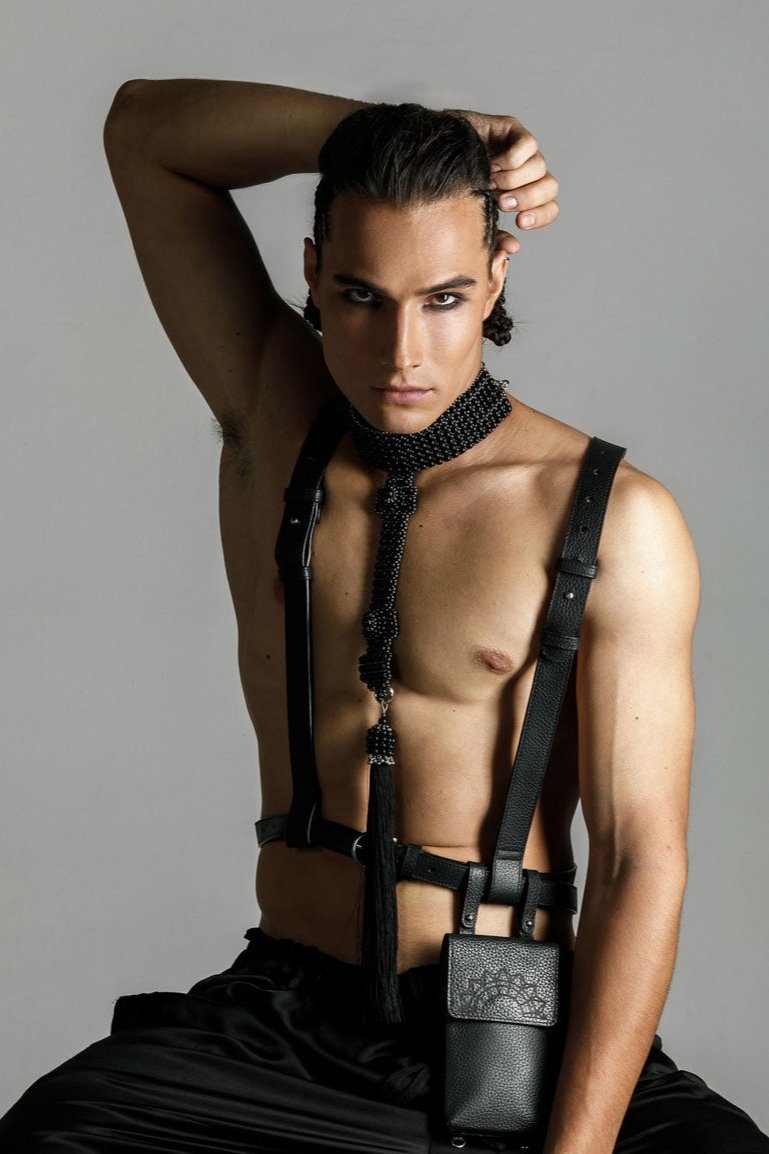Men's Elohim T-Choker in Jet Black