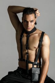 Men's Elohim T-Choker in Jet Black