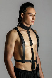 Men's Elohim T-Choker in Jet Black