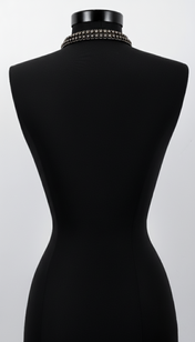 Black mannequin torso with Signature Slim T-Choker by Object & Dawn.on a white background