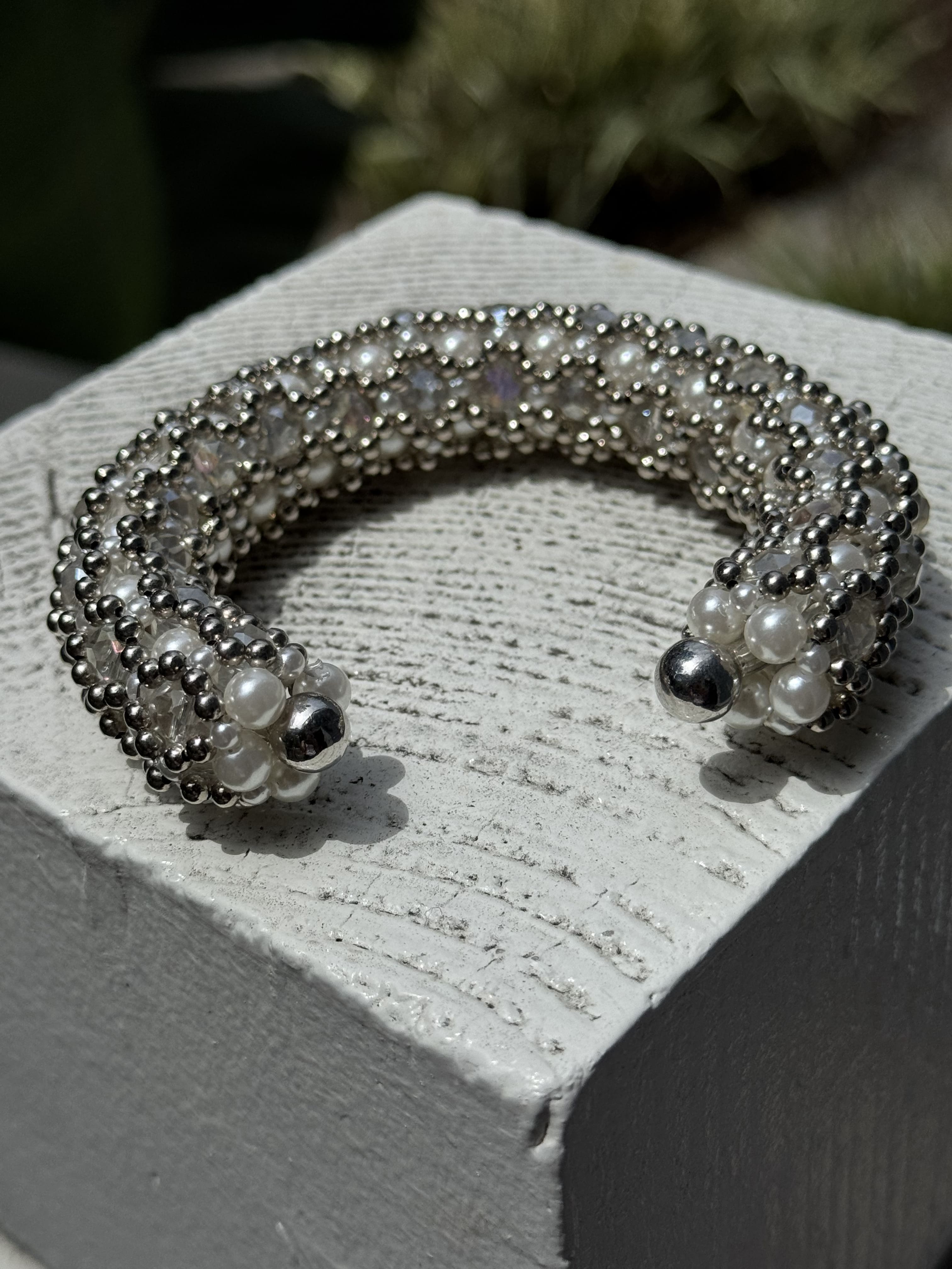 Nyx Cross-Beaded Cuff - 2 Color Variants