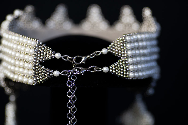 Pearl Sappho Crown w/ 2 x Large Reversible Clusters