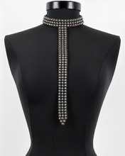 Signature Slim T-Choker Antique silver on a black mannequin against a white background by Object & Dawn.