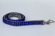 Silver & Blue Beaded Hatband