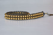 Jet Black & Gold Beaded Hatband