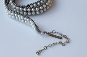 Silver & Pearl Beaded Hatband