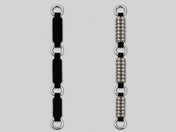 4-Pack of Modular Beaded Extension Links for Jewelry Customization - 6 Color Variants