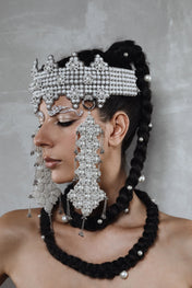 handcrafted modular crown in pearl by object and dawn 
