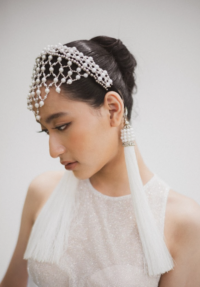 Freja Head Band in Pearl- 2 variations