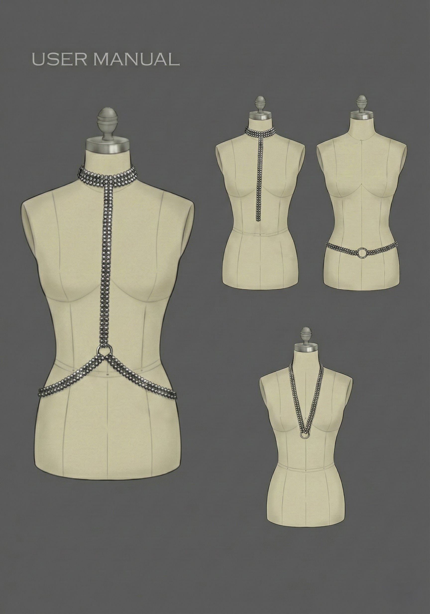 guide of using 7 different ways of T-coker harness by object & Dawn 