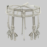 Teuta Beaded Luxury Statement Sash with Removable Bows - 4 Colors | Best Seller