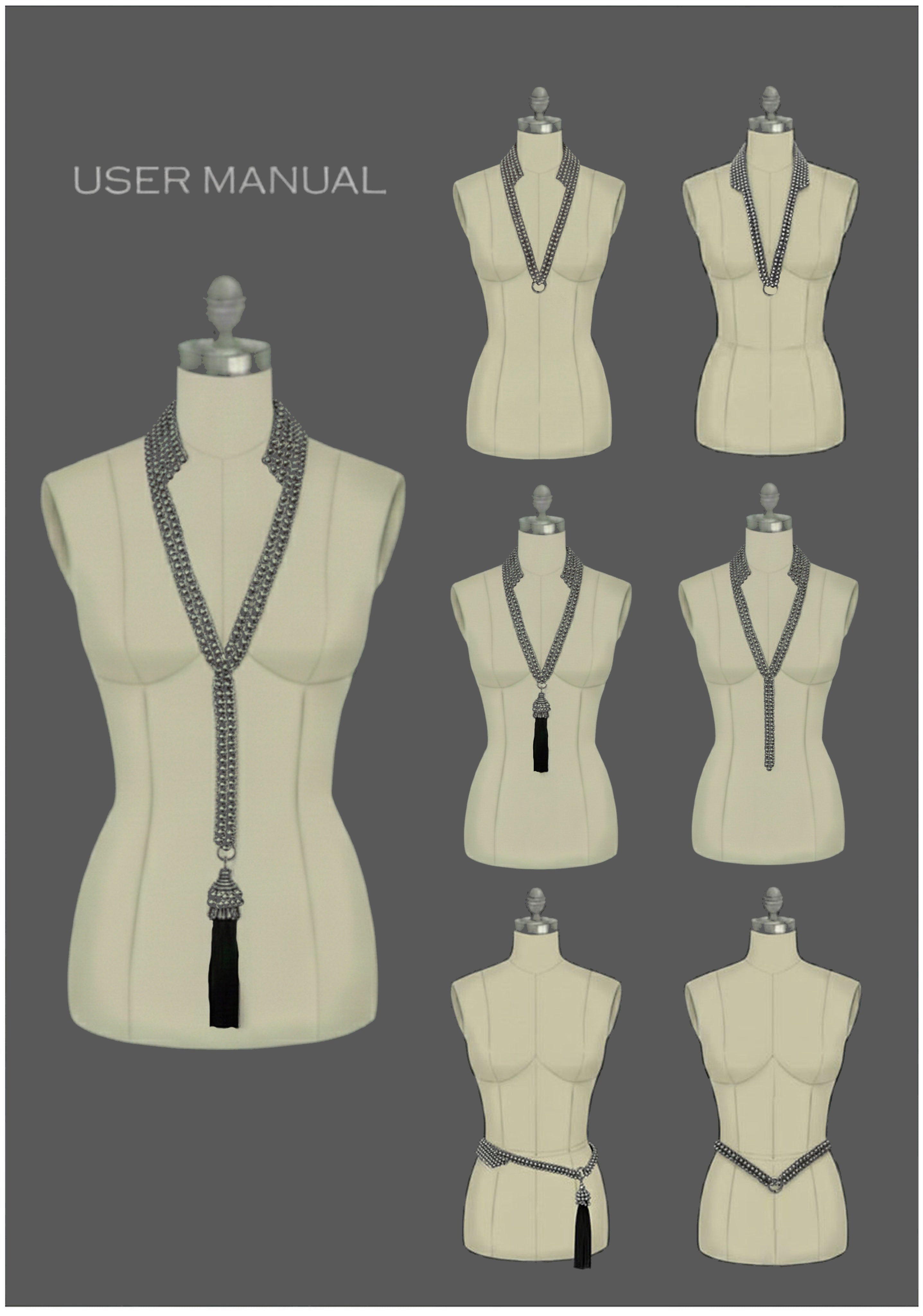 Beaded Tailored Collar with Removable Tie- 6 Looks in 1  - $50 Gift Card With Purchase
