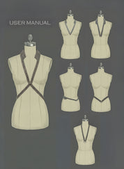 V-Neck Beaded Harness w/ Collar Stand - 6 in 1 Looks