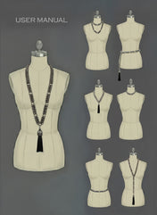 guide of using 7 different ways of Beaded Link Necklace w/ Removable Tassel by object & Dawn 