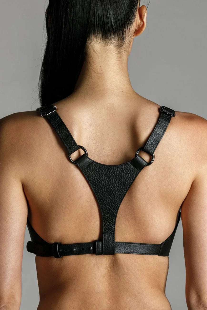 Zetian Leather Beaded Bra Top – Object & Dawn