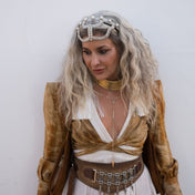 Khutulun Pearl Beaded Statement Headband w/ Removable Tassels | Best Seller