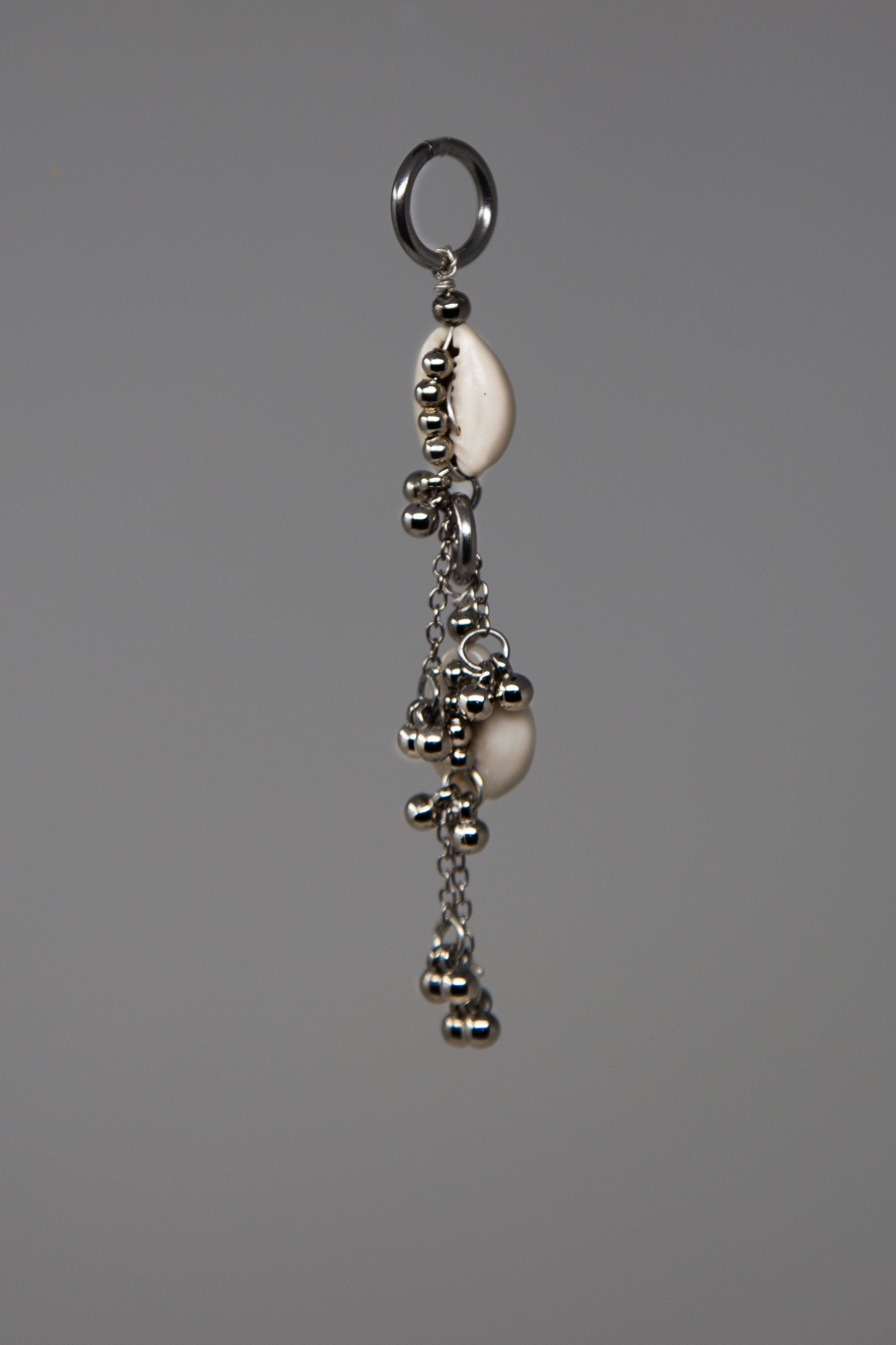 Double Tier Cowrie Shell Attachment in Silver