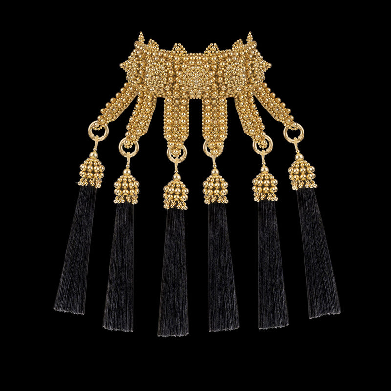 Gold Eingana Choker w/ Removable Tassels in 5 Color Options