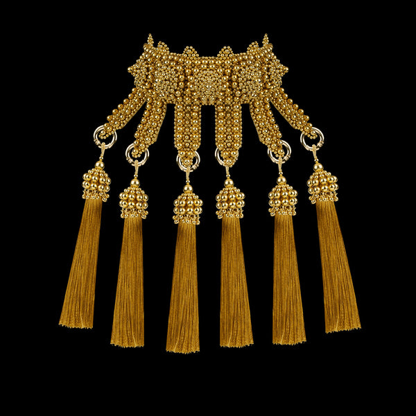 Gold Eingana Choker w/ Removable Tassels in 5 Color Options