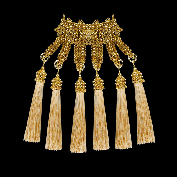 Gold Eingana Choker w/ Removable Tassels in 5 Color Options