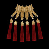 Gold Eingana Choker w/ Removable Tassels in 5 Color Options