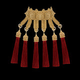 Gold Eingana Choker w/ Removable Tassels in 5 Color Options