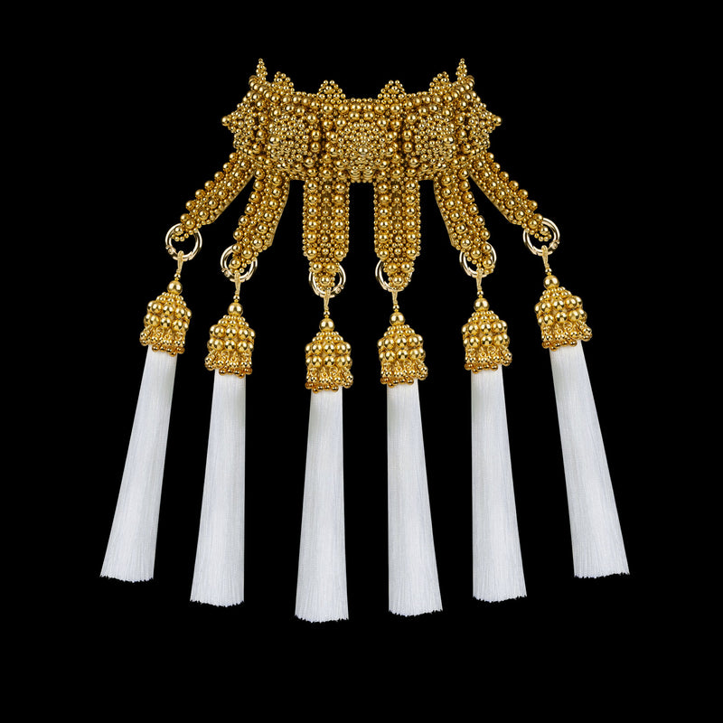 Gold Eingana Choker w/ Removable Tassels in 5 Color Options