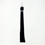 Elohim T-Choker by Object and Dawn constructed entirely by hand with intricate black glass beads and high-quality, gunmetal-plated brass beads that are coated in polymer to preserve shine and ensure the item is hypoallergenic.  Ethically made with secret ancient techniques by our skilled artisans, each piece takes several days to make. Fully lined by hand in velvet for your ultimate comfort.
