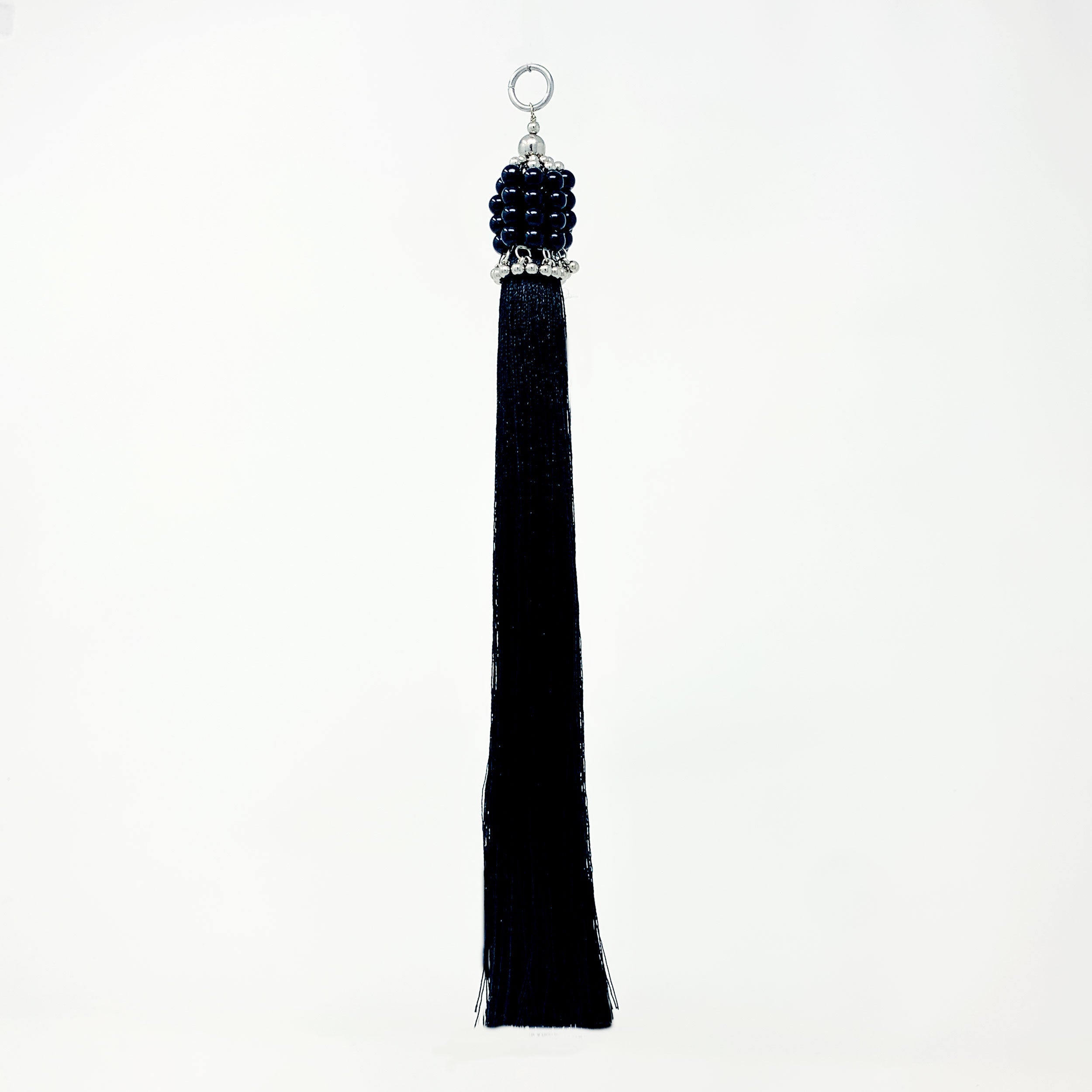 Elohim T-Choker by Object and Dawn constructed entirely by hand with intricate black glass beads and high-quality, gunmetal-plated brass beads that are coated in polymer to preserve shine and ensure the item is hypoallergenic.  Ethically made with secret ancient techniques by our skilled artisans, each piece takes several days to make. Fully lined by hand in velvet for your ultimate comfort.