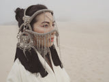 Khutulun Modular Headpiece System w/ Spikes Face Bar in Silver