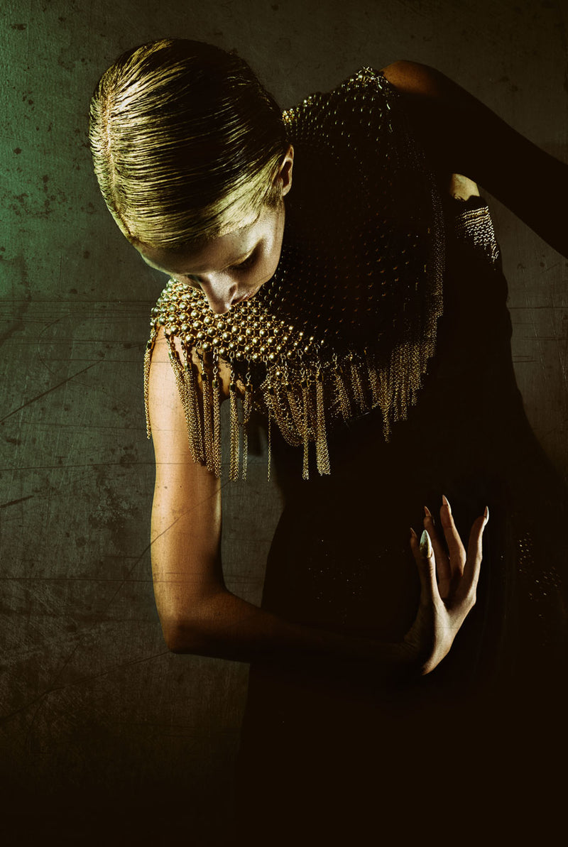 Gold Namaka Modular Necklace w/ removable Chain Tassels