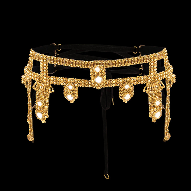 Amaya Modular Garter Belt in Gold