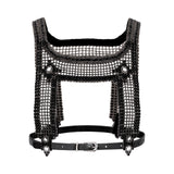 Artemisia Mesh Top in Jet Black w/ Leather Belt