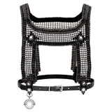 Artemisia Mesh Top in Jet Black w/ Leather Belt