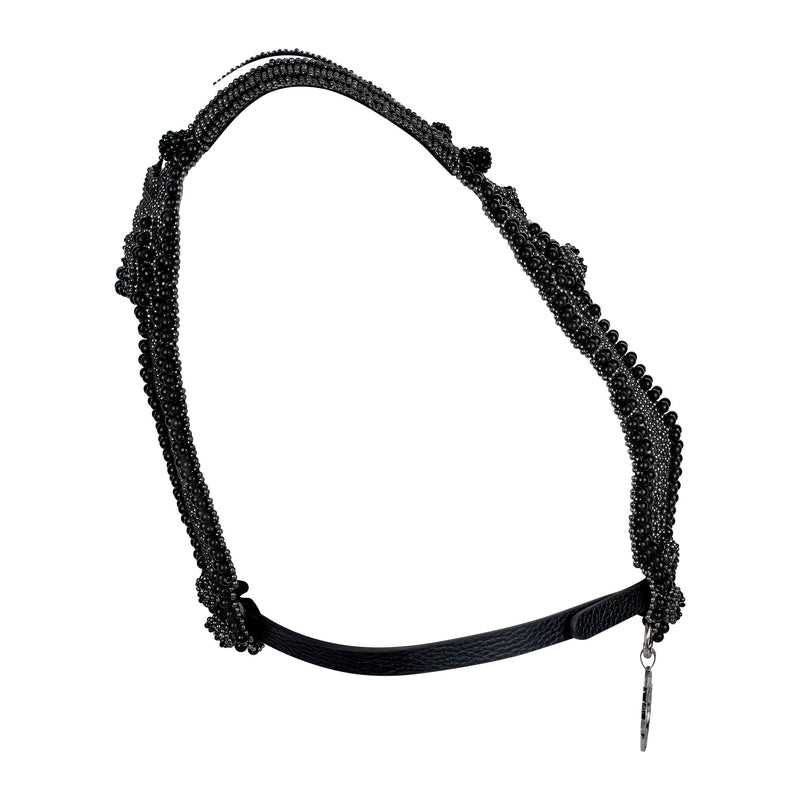 Artemisia Mesh Top in Jet Black w/ Leather Belt