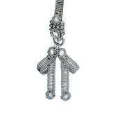 beaded modular amaya bow medallion silver